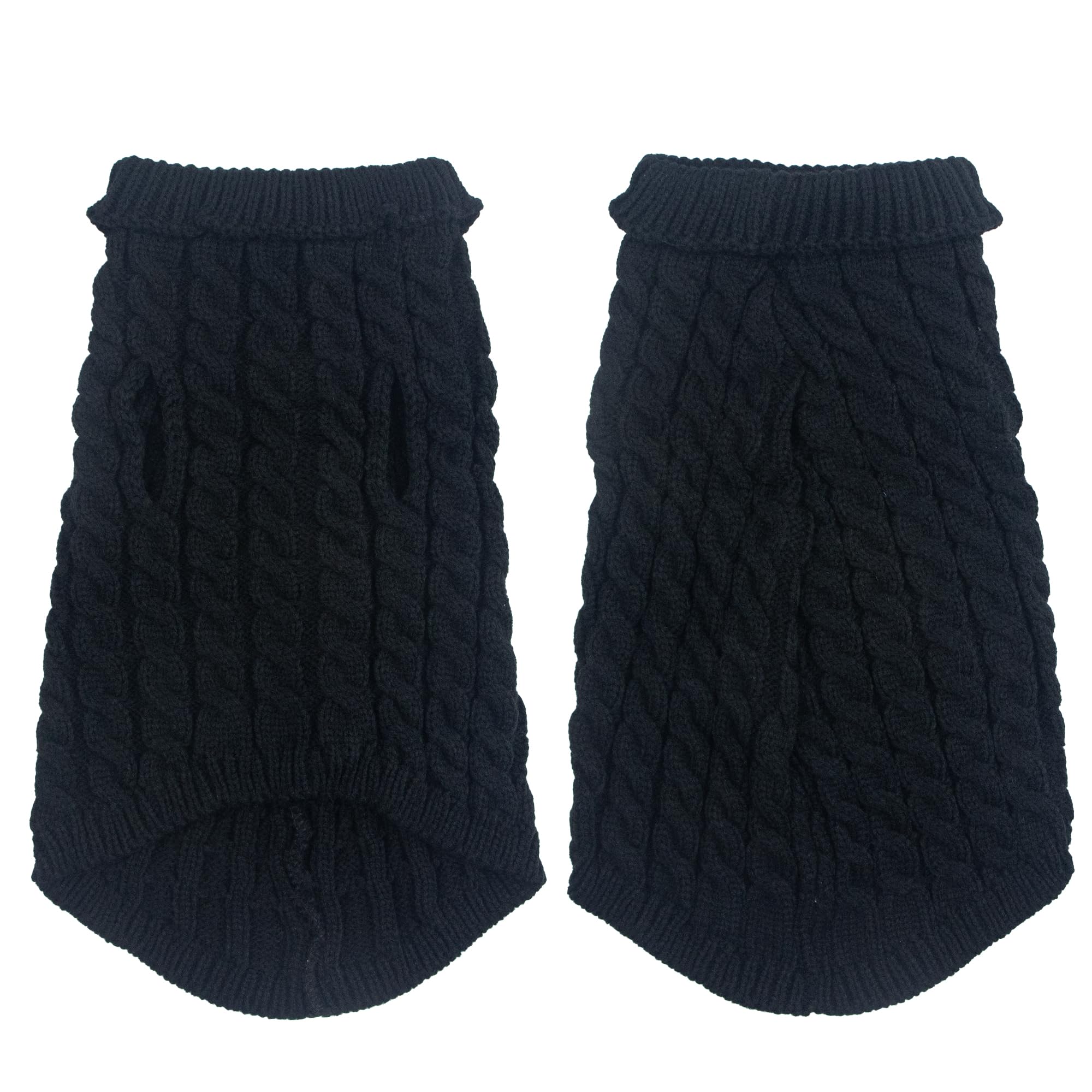 Pull Krastmon pour chien noir avec col haut idéal pour les sorties hivernales.