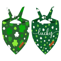 Bandana Kreyfer ensemble double-face Saint-Patrick pour chien et chat, choix polyvalent.