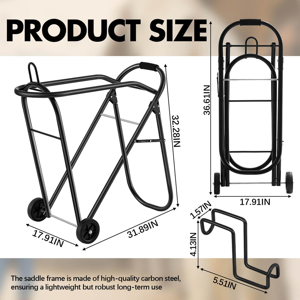 Kritkin chariot selle pliable et compacte aide à gagner de la place dans l’écurie.