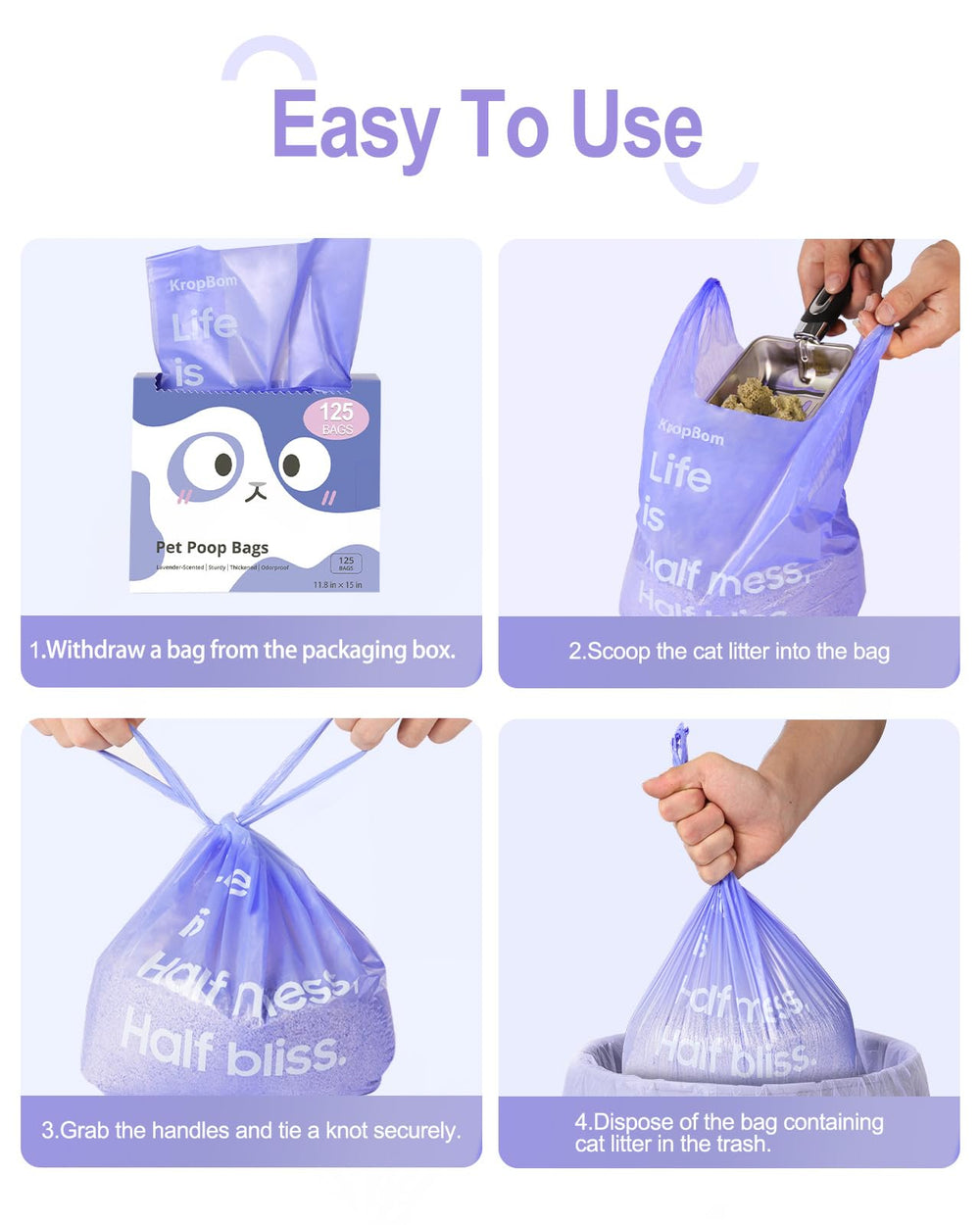 Jouet pour chat inclus avec l’emballage KropBom.