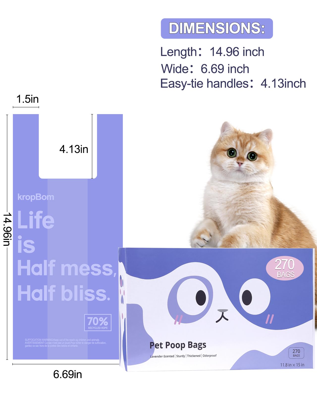 KropBom jouet chat inclus avec les sacs pour une surprise