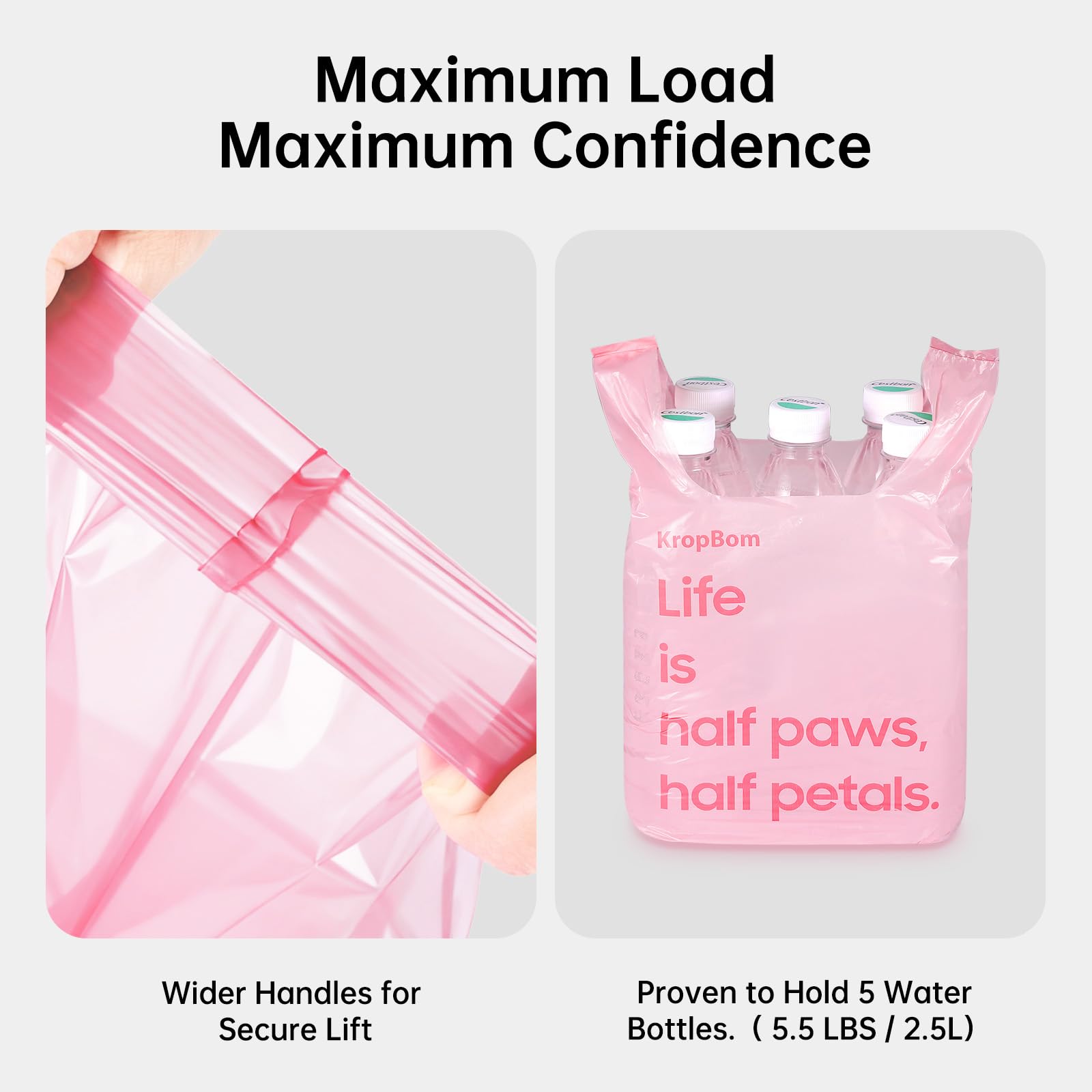 Sacs KropBom en 70% PCR, plastique recyclé pour une option durable