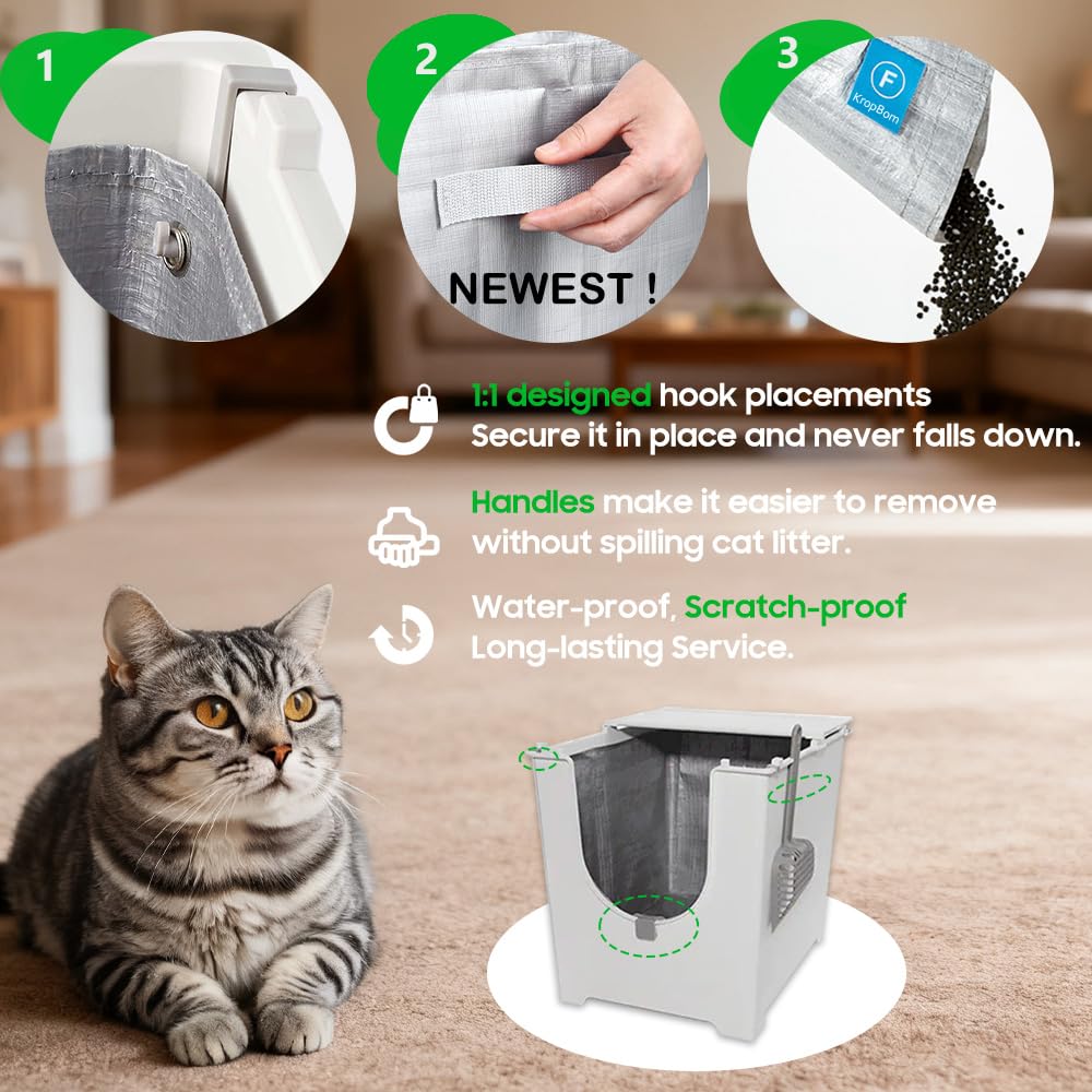 Surface intérieure lisse du liner Type-F KropBom, pour un passage du chat sans accrocs.