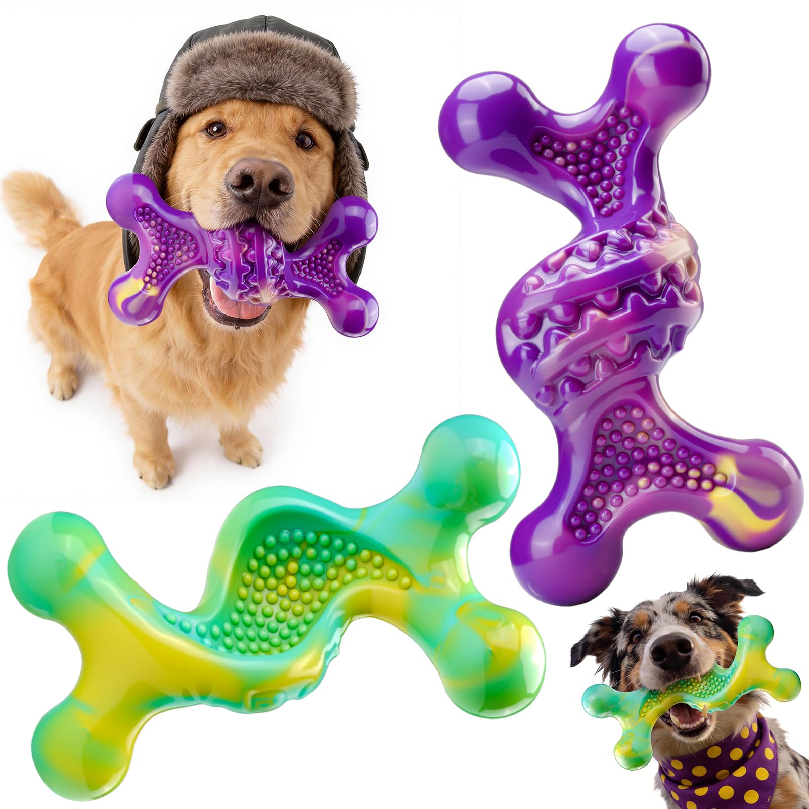 Jouet Kseroo indestructible en nylon de 400 g pour chiens puissants.