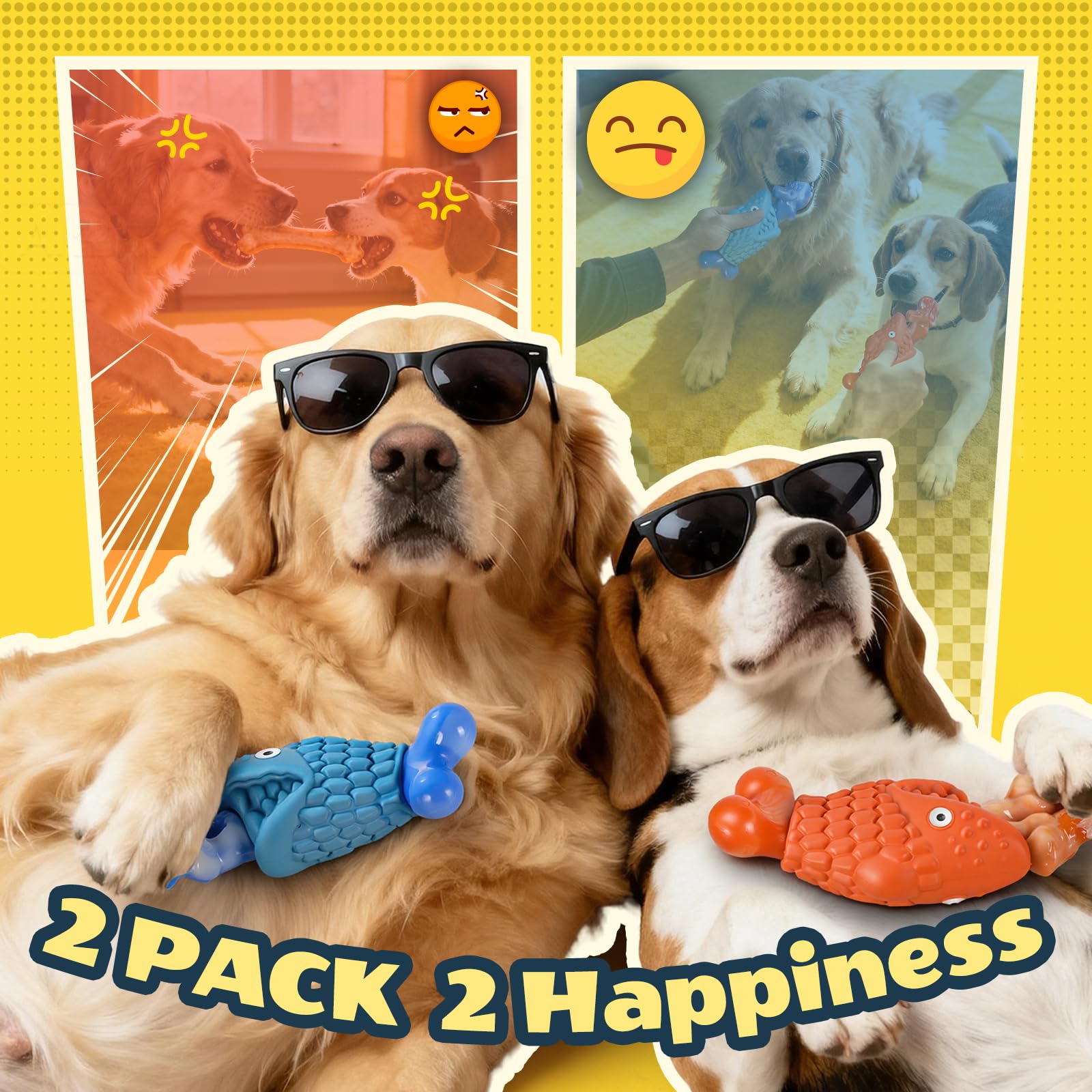Stimulation mentale et dentale lorsque le chien mastique.