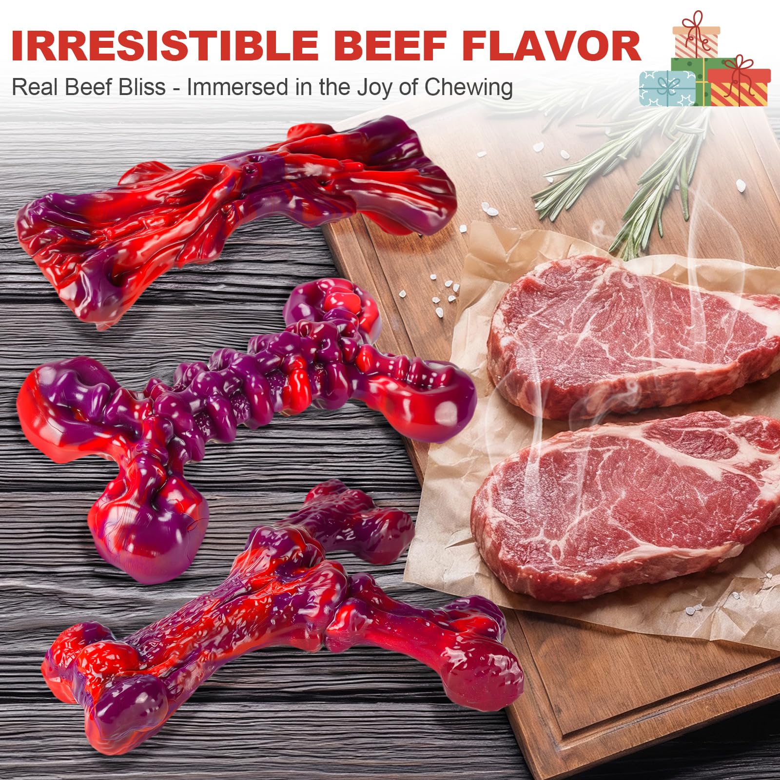 Jouet Kseroo indestructible en forme en X pour une morsure efficace