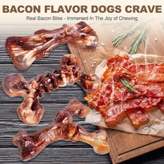Kseroo os dur bacon nylon, forme longue, aide à occuper les chiens actifs.