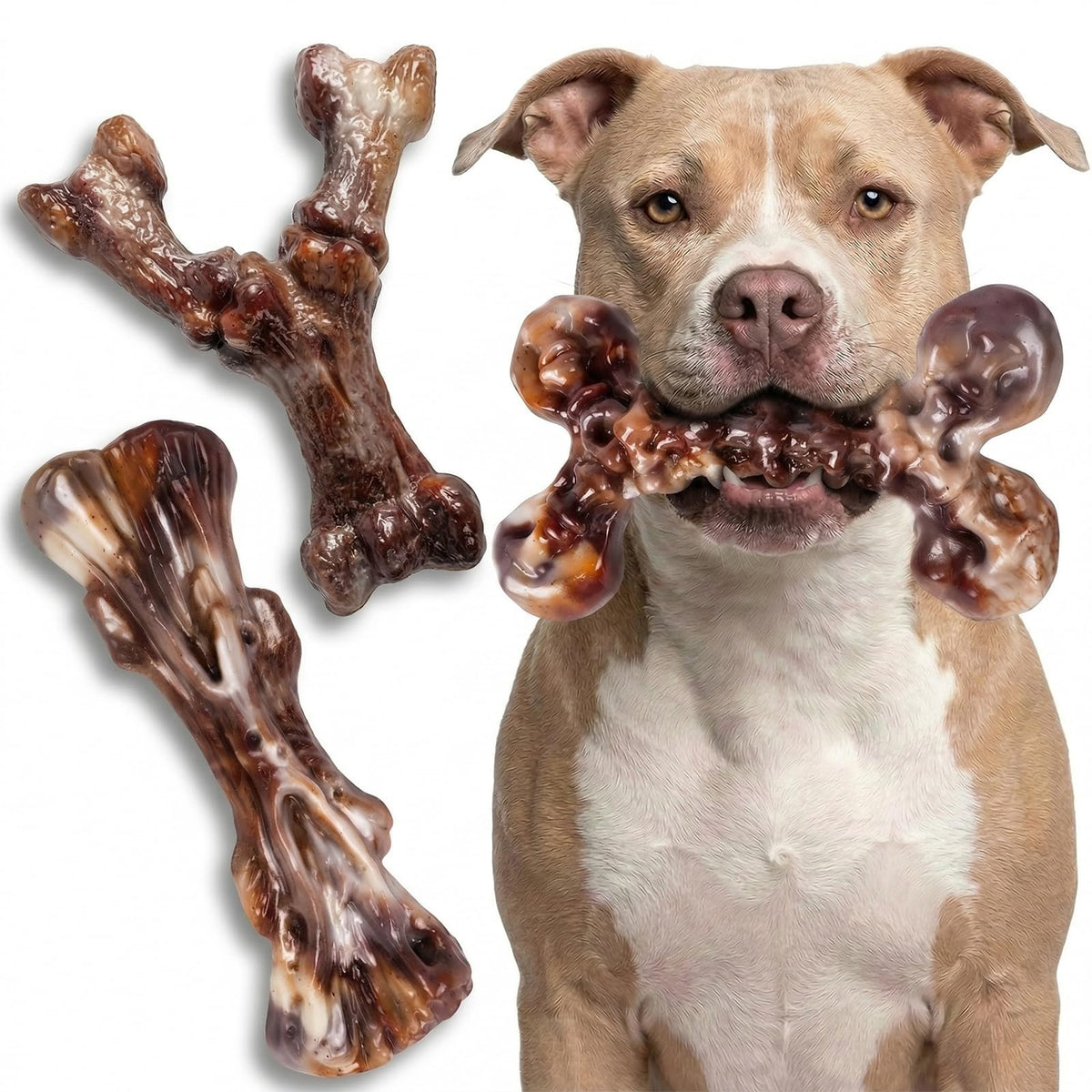 Kseroo os dur bacon nylon, forme ronde, stimule le mordant en douceur pour chiens moyens et grands.