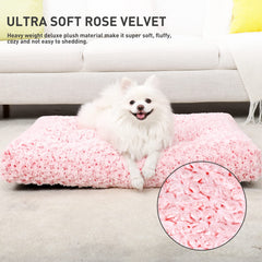 KSIIA coussin chien anti-glisse rose, sécurité accrue.