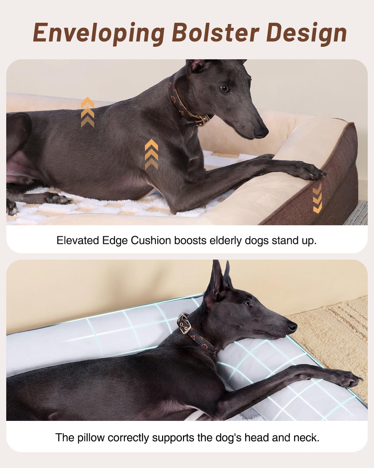 KSIIA lit-chien-orthopedique-xl-impermeable-interieur: protège la mousse contre les accidents