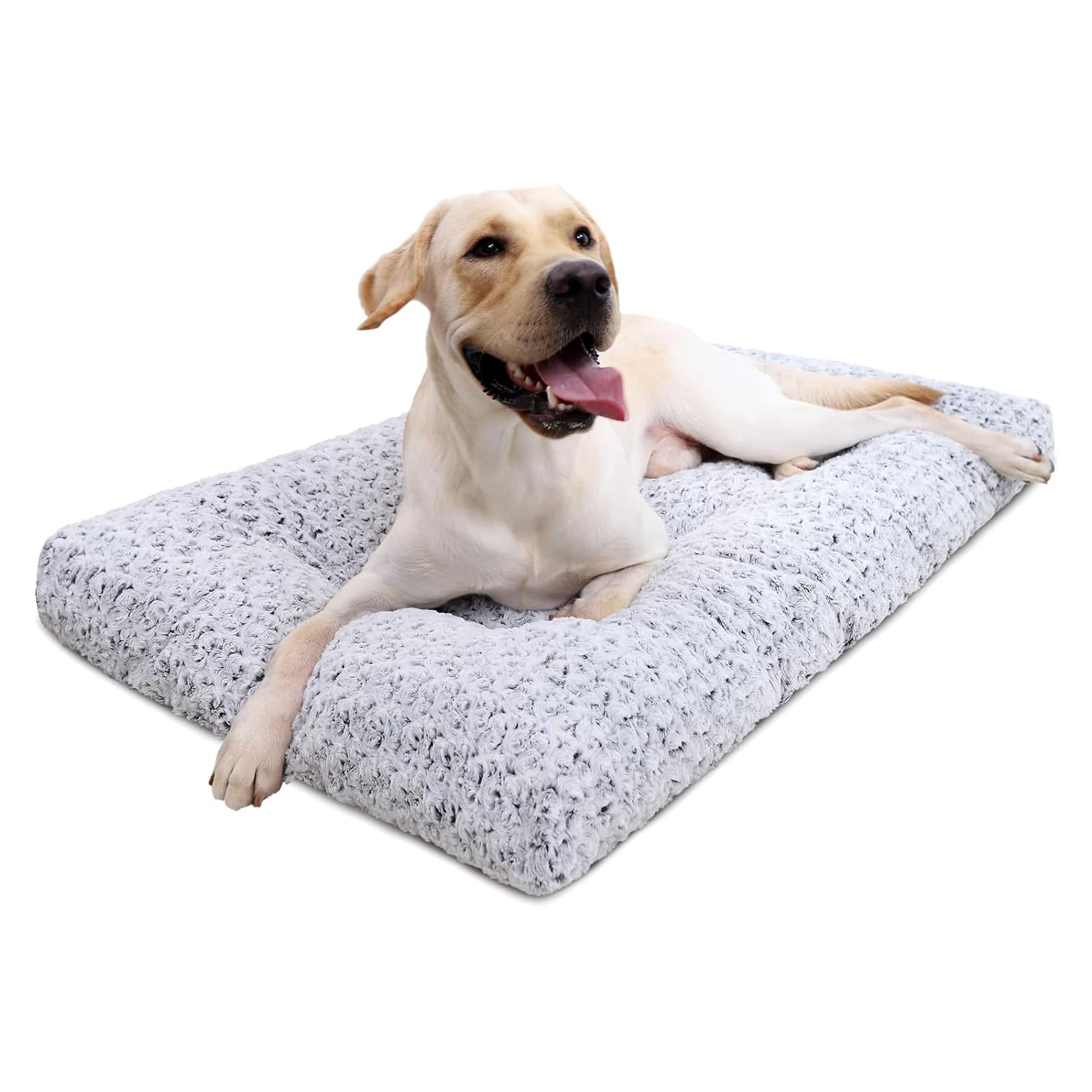 KSIIA lit pour chien de luxe avec velours rose, douceur enveloppante idéale pour les siestes.