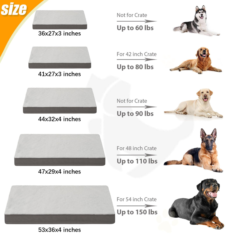 Dimensions 53 x 36 pouces KSIIIA, adapté aux chiens jusqu'à 150 lb.