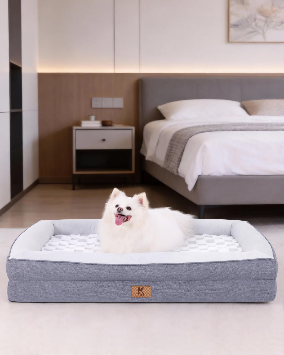 KSIIA Grand Lit Chien usage quotidien pour étirement et repos.