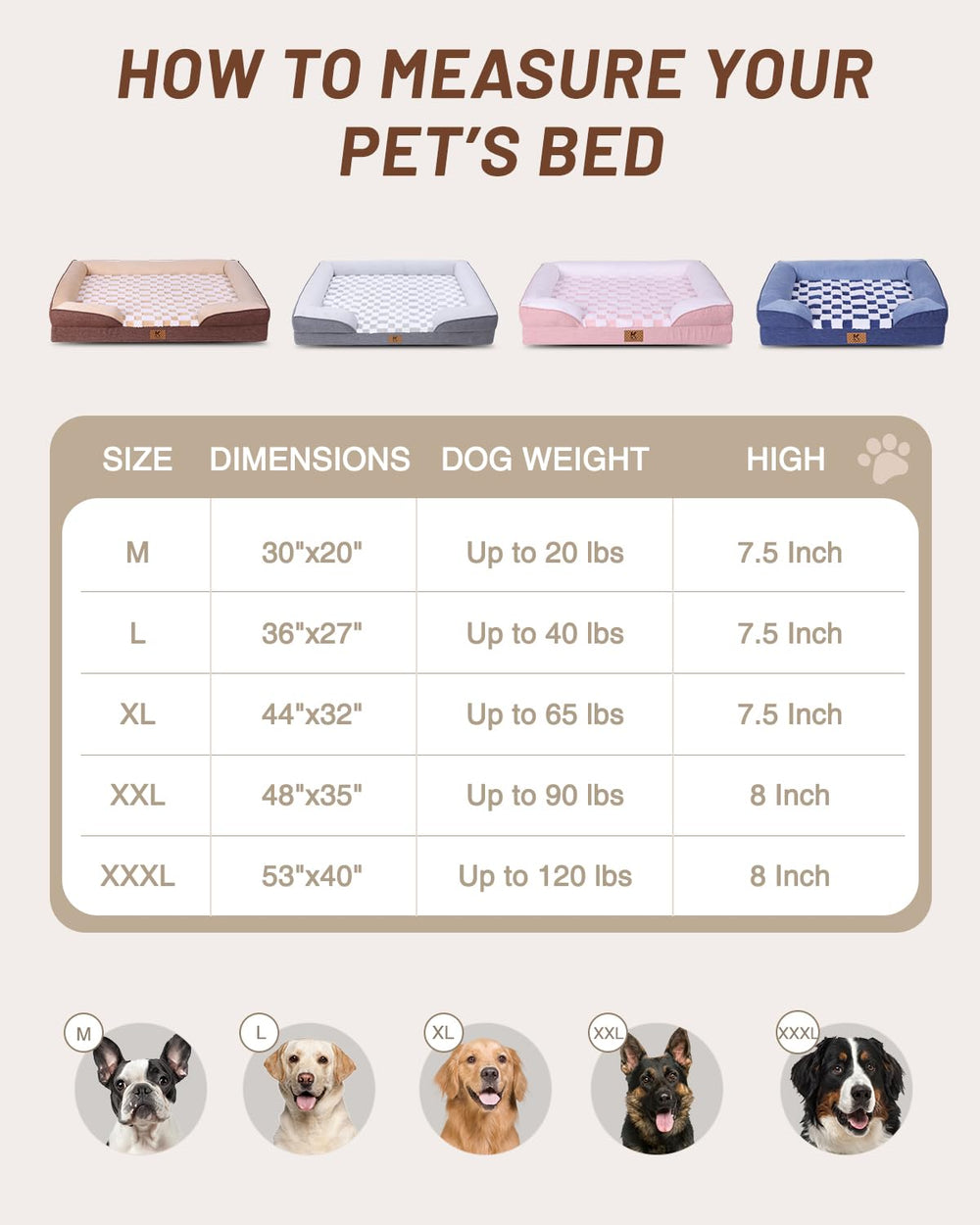 KSIIA lit chien usage salon chambre, ideal pour repos quotidien.