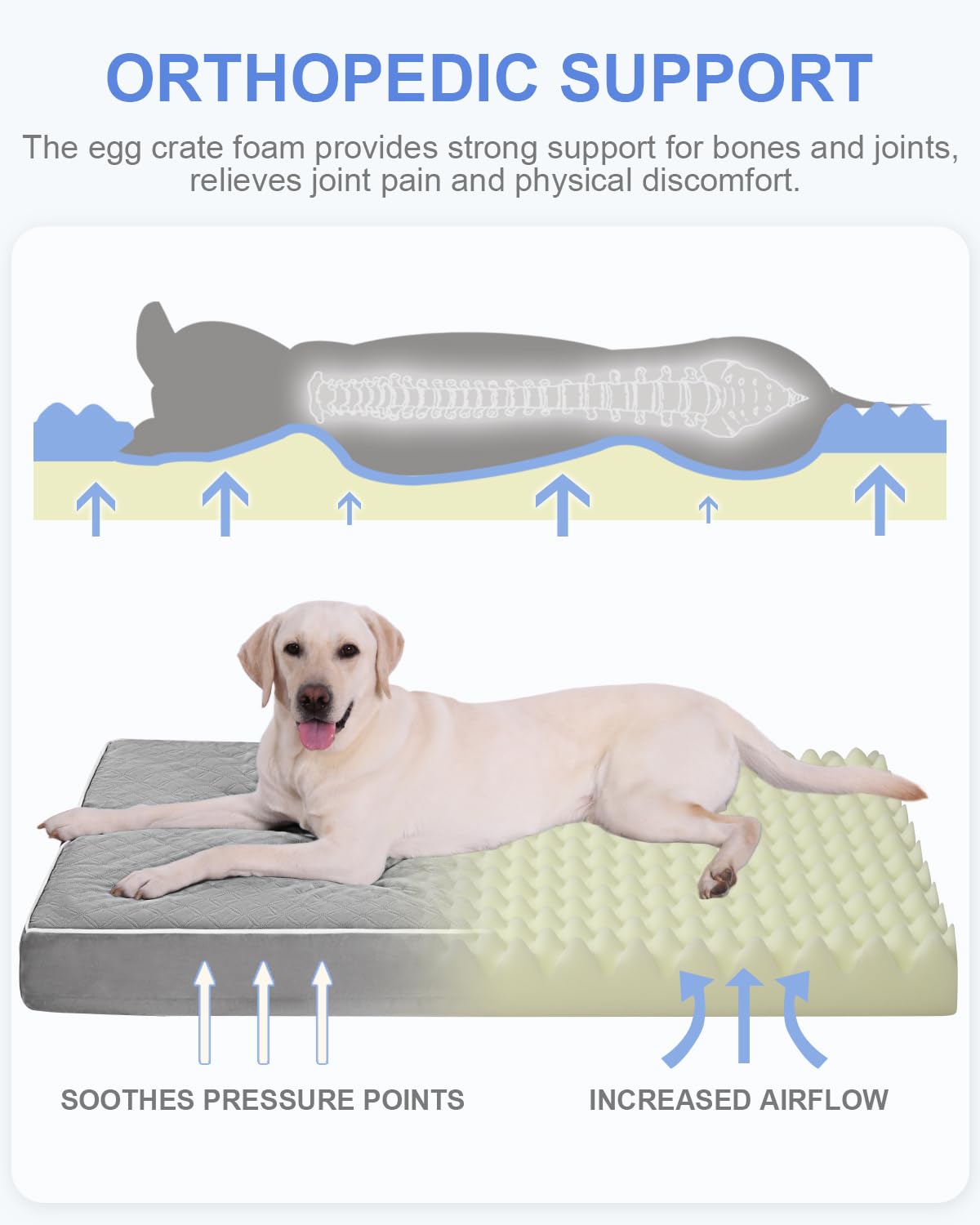 KSIIA mousse alvéolaire orthopedique, soutien renforce pour les articulations.