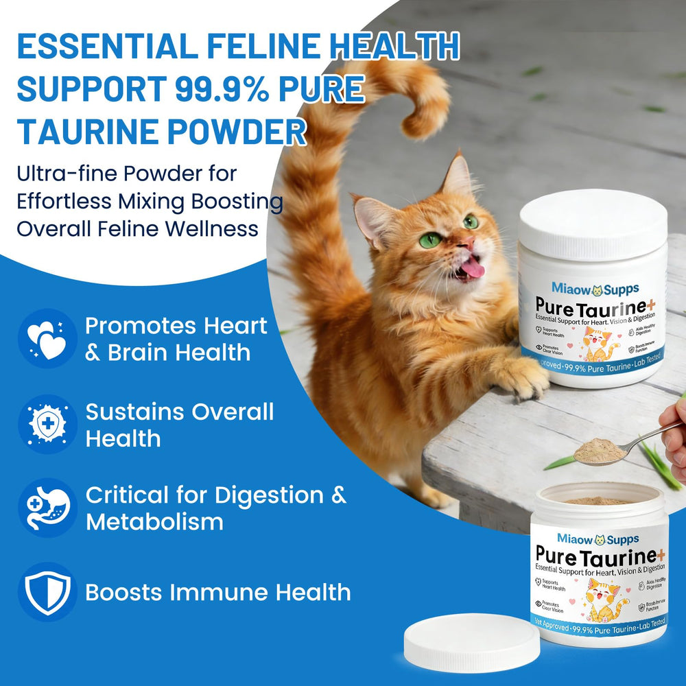 Miaow Supps Chat : doseur inclus pour ajouter facilement la poudre taurine.
