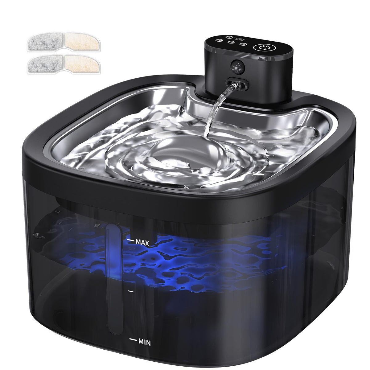 Ksuefao fontaine chat sans fil, capacité 3,5 L, idéale en voyage.