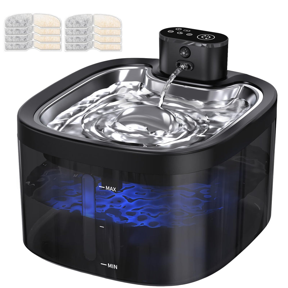 Ksuefao fontaine chat sans fil, capacité 3,5L, hydratation durable pour chats
