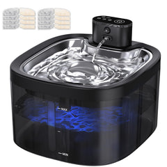 Ksuefao fontaine chat sans fil, capacité 3,5L, hydratation durable pour chats