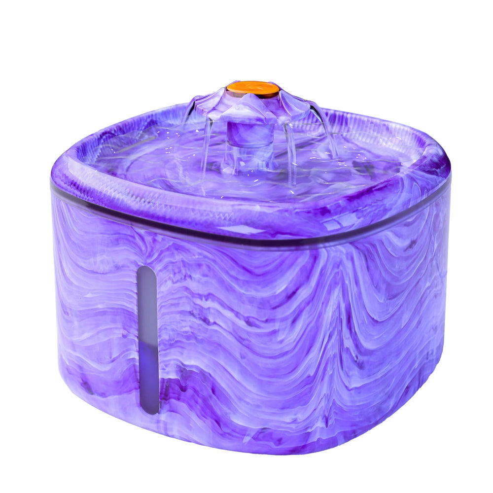 Ksuefao fontaine-chat violet, design élégant qui s'intègre au salon et stimule l'hydratation.