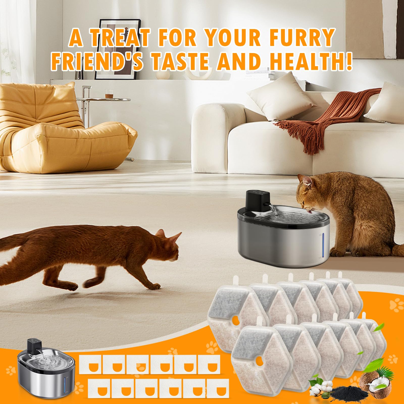KTNAid fontaine pour chat Smartoo, eau fraîche prête à boire.