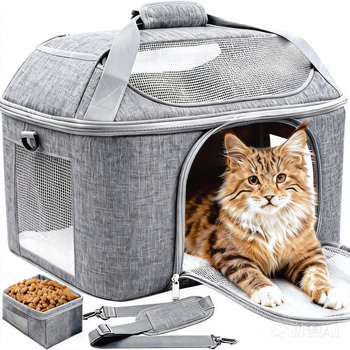 Porte-petit animal KTSOLRA sous-siege pour un confort compact durant le voyage.