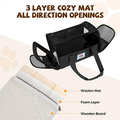 KTSOLRA sac chat doux, ventilation mesh triple pour respiration agréable.