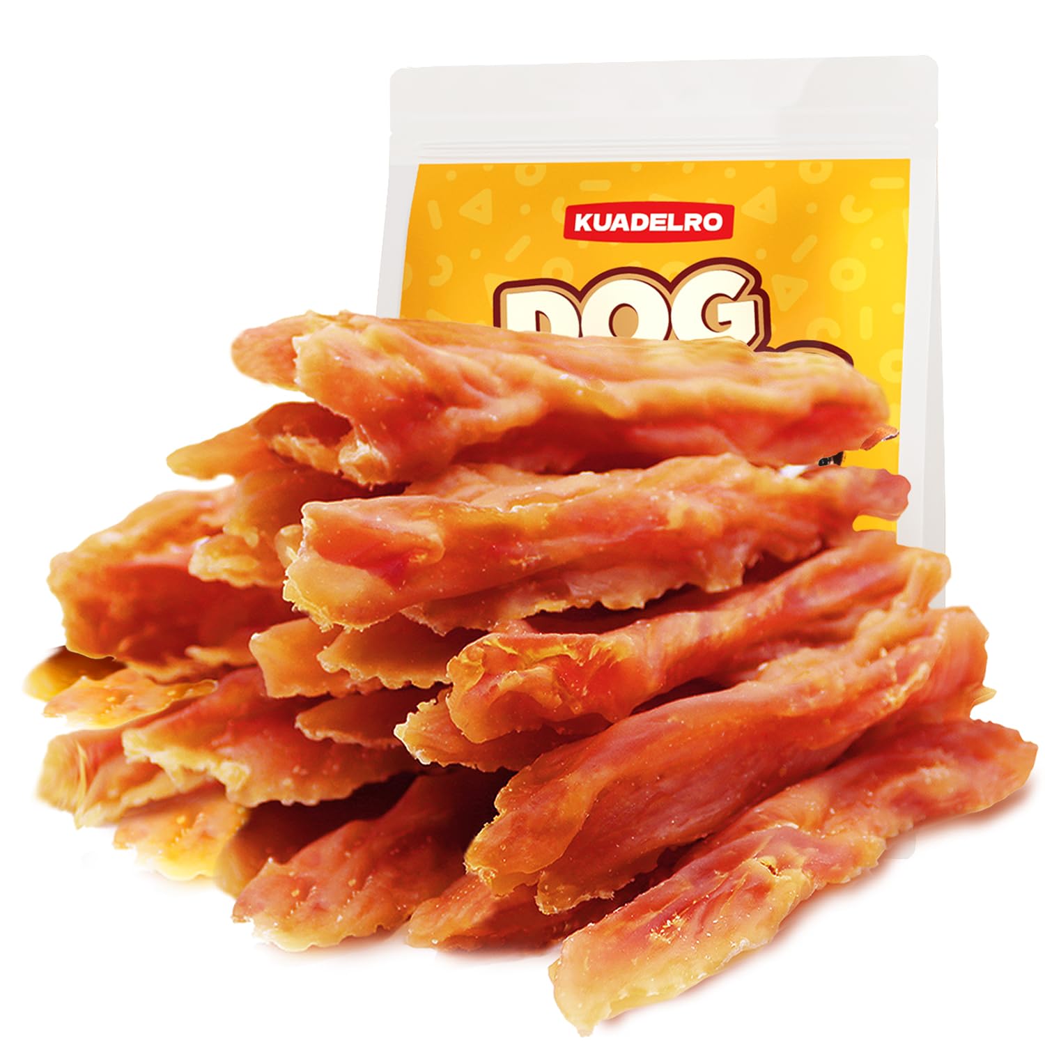 KUADELRO poulet séché emballage 300 g, friandise pratique pour l'entraînement.