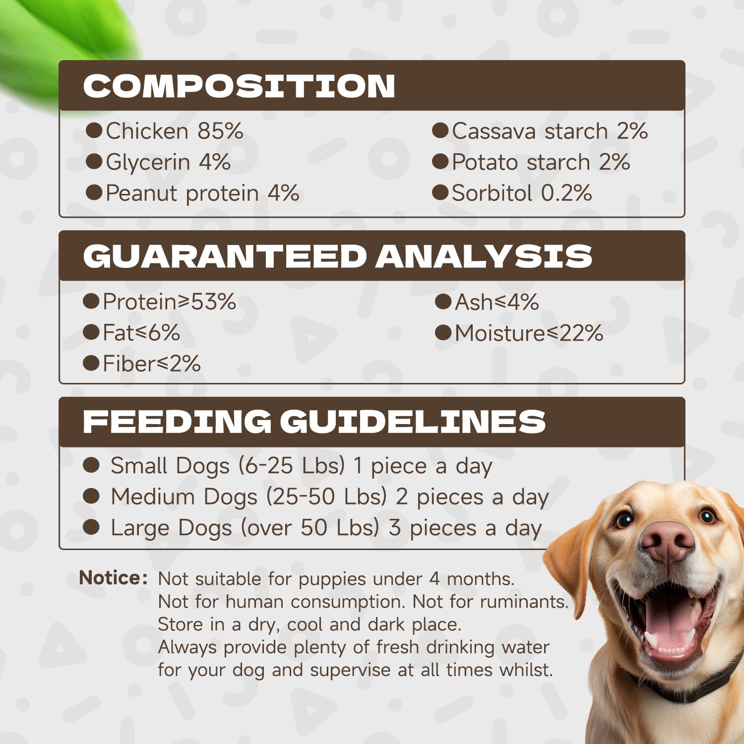 KUADELRO poulet séché parfait pour seniors et petits chiens.