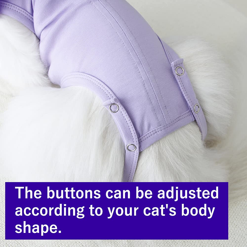 Kukaster Pet combinaison rétablissement chat securite empêche le léchage et permet mouvement.