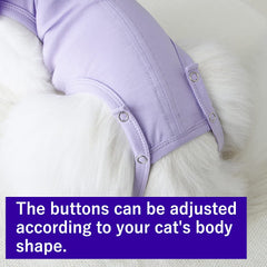 Kukaster Pet combinaison rétablissement chat securite empêche le léchage et permet mouvement.