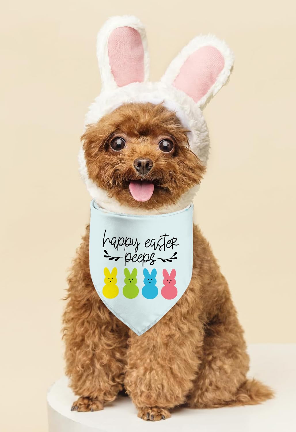 Bandana Kunovate pour chien Pâques, taille ajustable et look élégant.