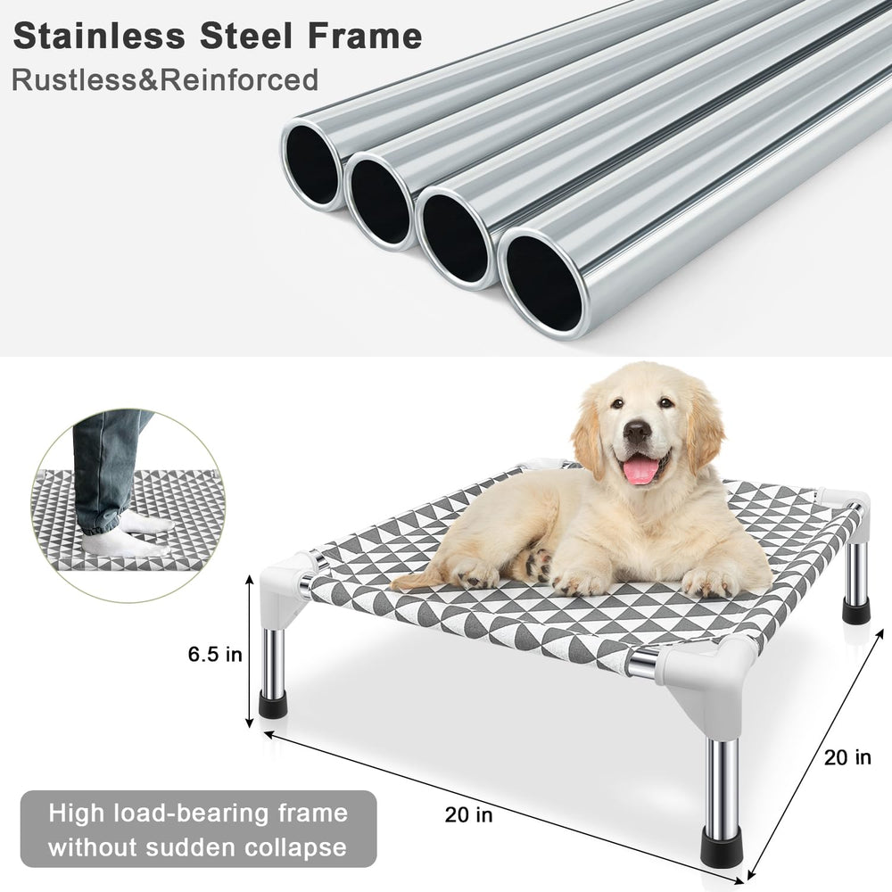 Kuntrust lit chien design solide et durable, cadre inoxydable.