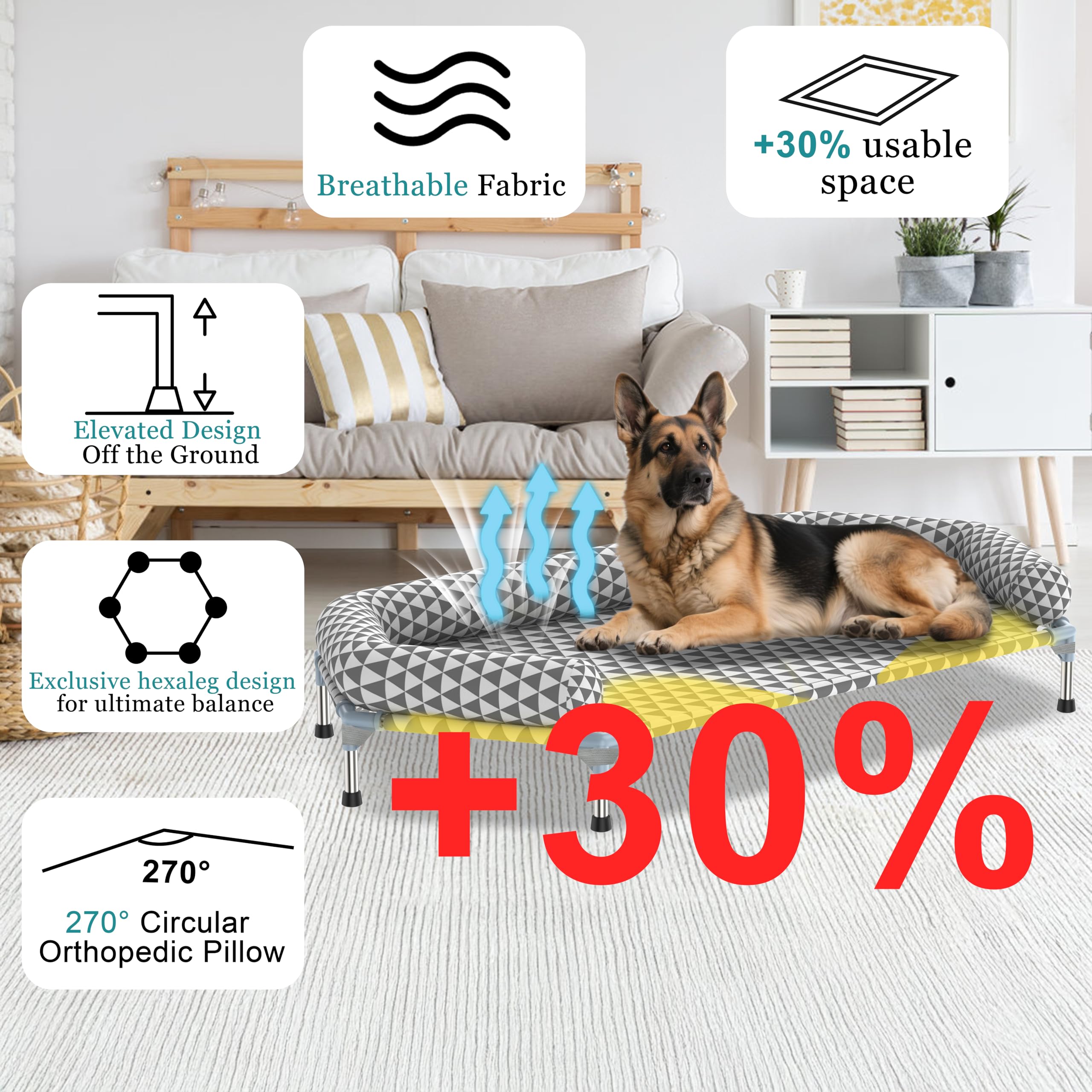 Kuntrust oreiller-en-u lit-chien-gros soutien tete et repos profond.