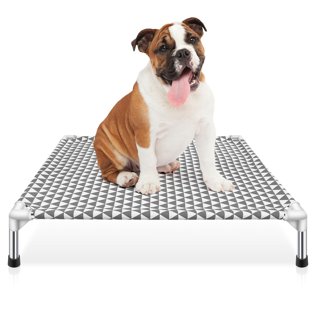 Kuntrust lit surélevé pour chien, vue face, confort et ventilation.