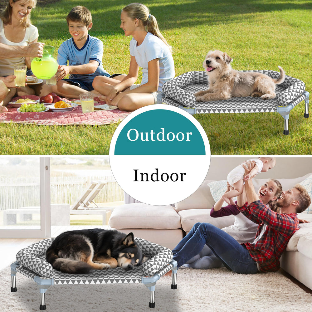 Kuntrust lit orthopédique pour chien moyen utilise un matériau respirant et durable