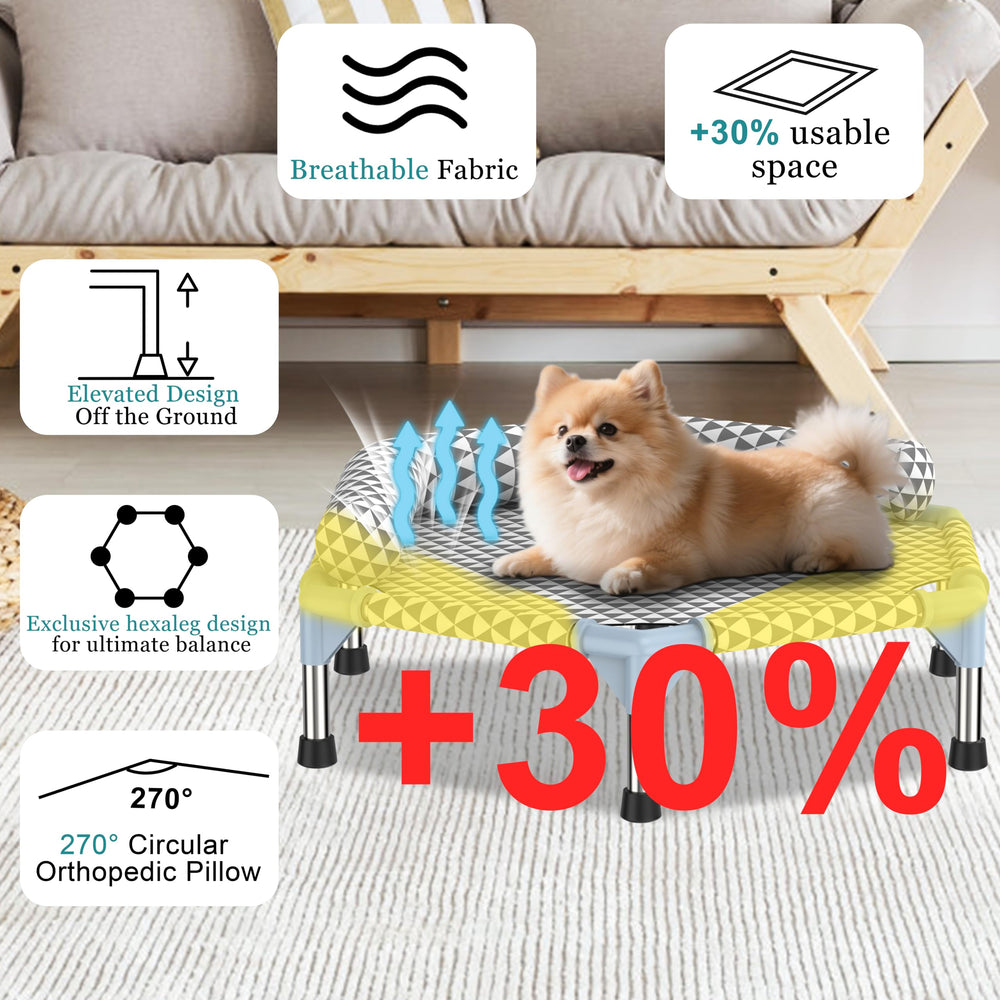 Kuntrust lit orthopedique petit-chien, design en forme U pour soutien de tête confortable