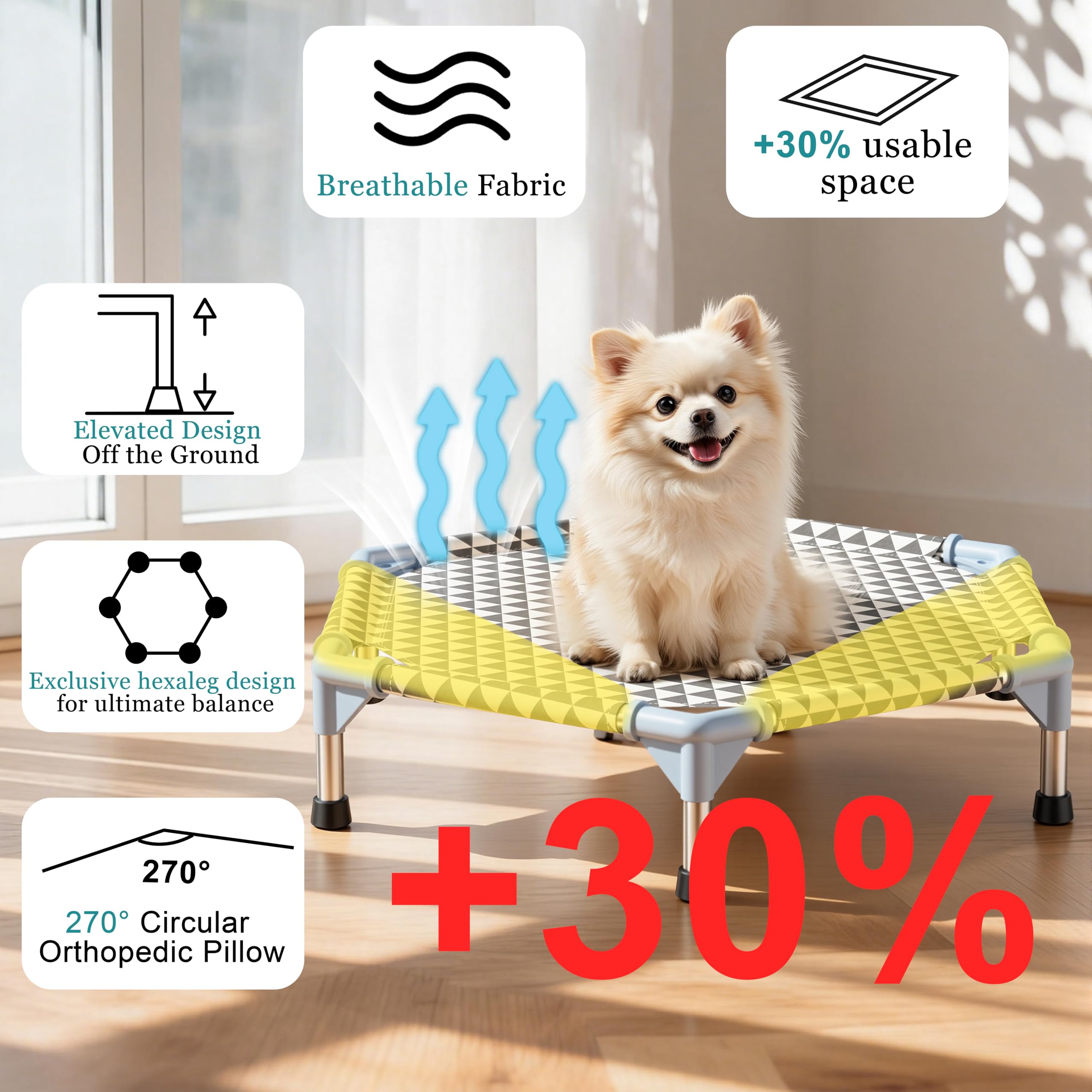 Kuntrust tissage coton respirant doux, contact agréable sur la peau de votre chien.