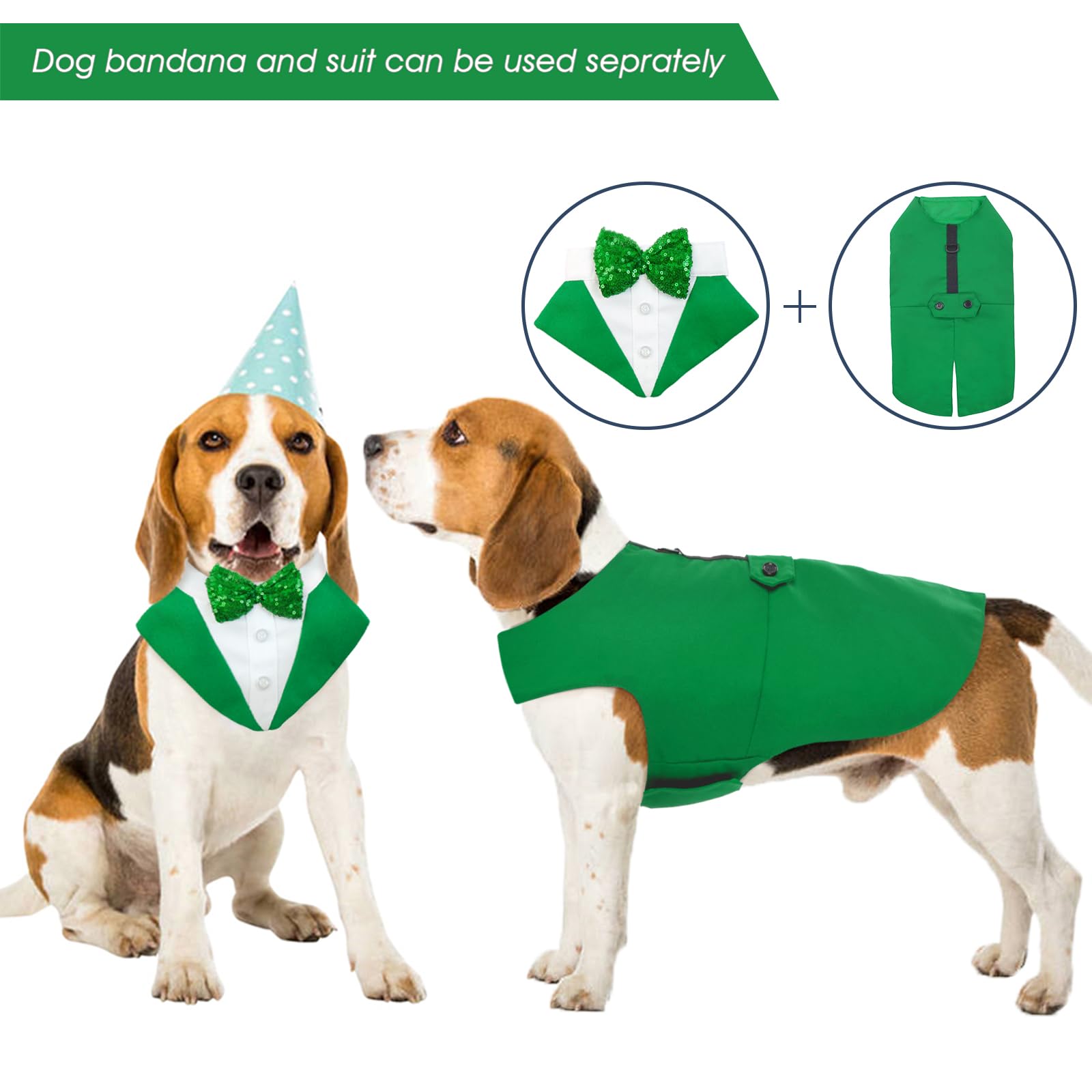 Bandana Kuoser pour chien, ensemble chic et coordonné.