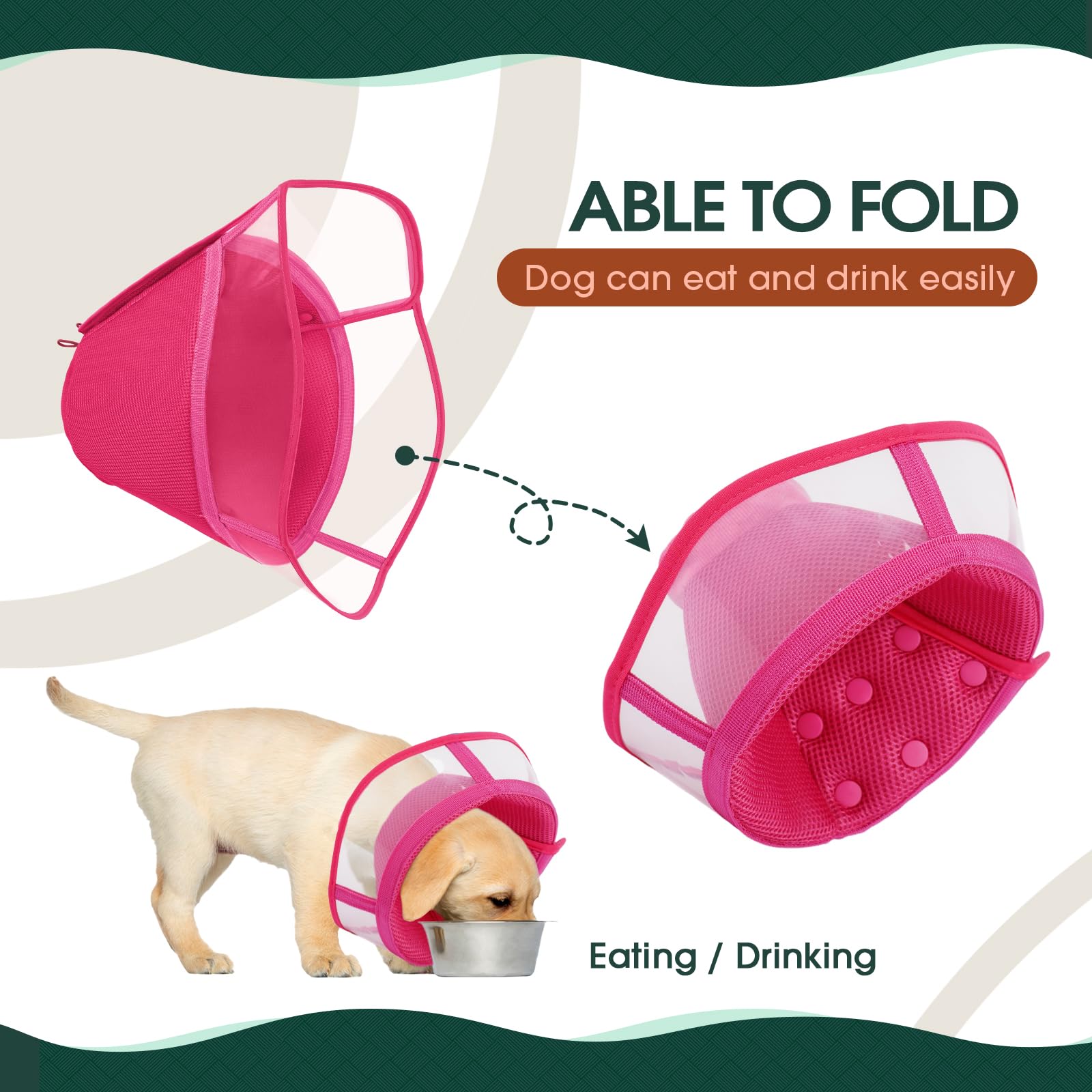 Kuoser collier conique doux pour chien tailles multiples pour tous les chiens.