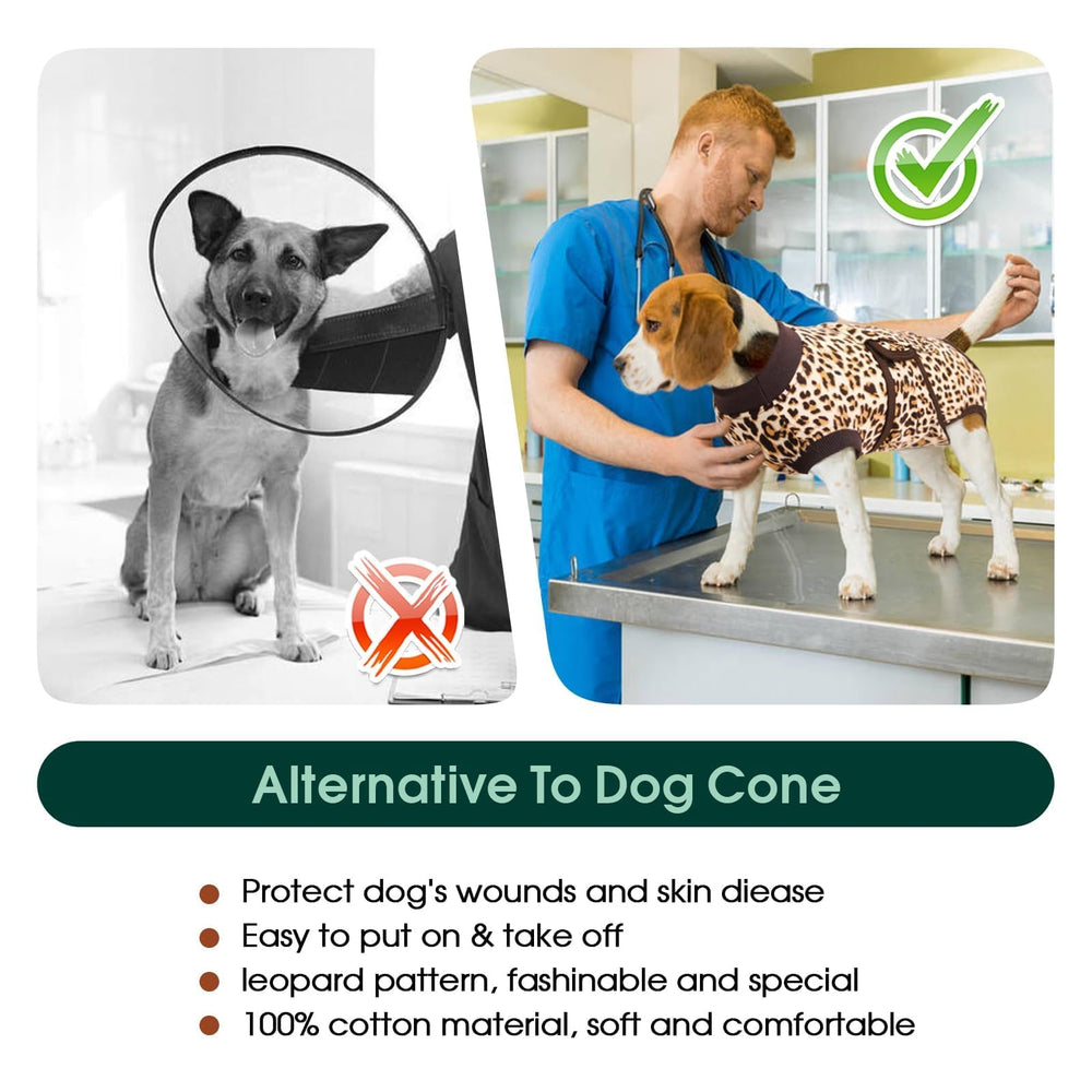 Kuoser combinaison recuperation chien – fermeture arrière reglable, enfiler rapidement.