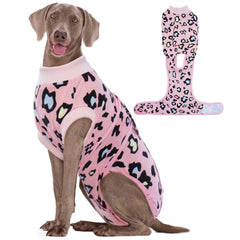 Kuoser tenue de récupération pour chien, vue avant, protège les plaies tout en restant confortable.