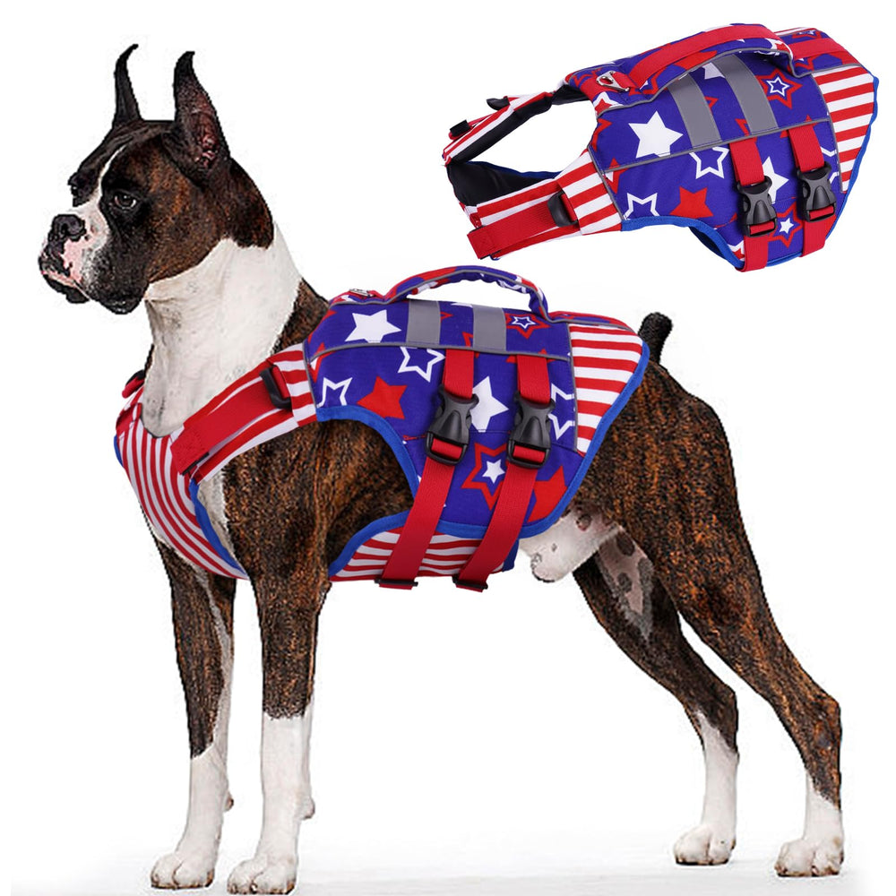 Kuoser XXL gilet de vie chien avec flottabilité élevée pour natation sécurisée.