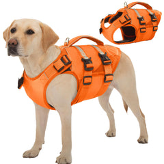 Kuoser gilet-natation-chien-bleu: gilet bleu offrant une flottabilité fiable pour la baignade.