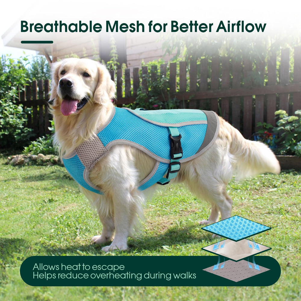 Kuoser gilet-refroidissant chien sangles-ajustables assure un ajustement sûr pendant les activités.