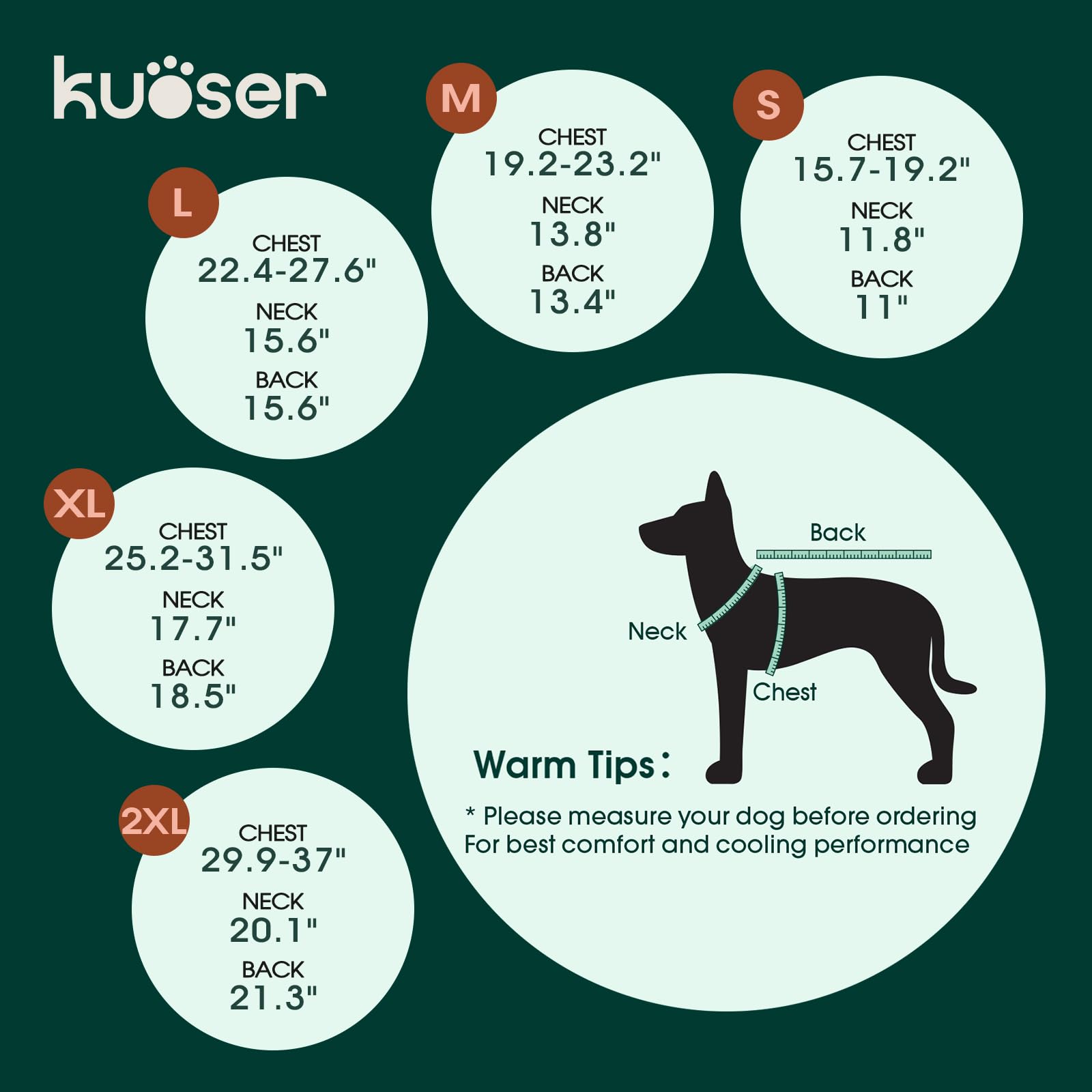 Kuoser gilet-refroidissant chien usage-plein-air facilite les sorties plage et randonnée.