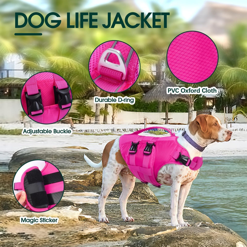 Kuoser Gilet sauvetage chien attache D-ring et sécurité