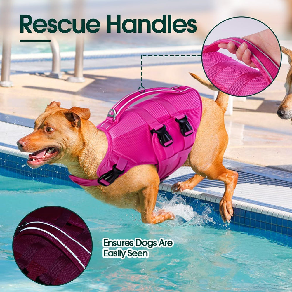 Kuoser Gilet sauvetage chien fermetures rapides et sangles ajustables