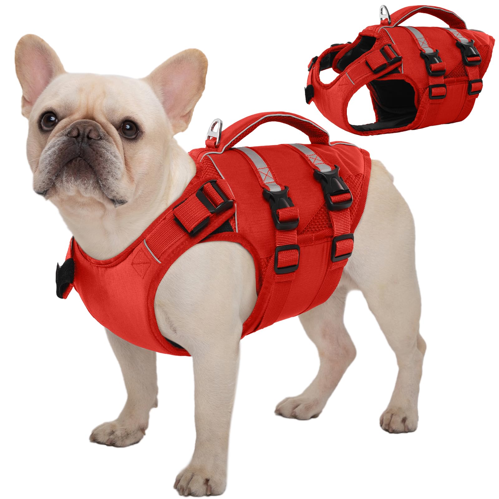 Kuoser gilet de sauvetage chien natation ripstop, flottabilité fiable pour la nage.