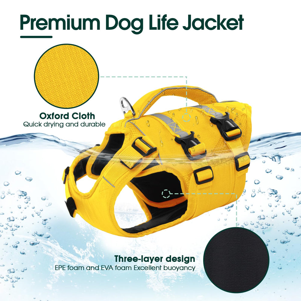 Kuoser gilet vie chien – attaches ajustables, sécurité renforcée et ajustement rapide.